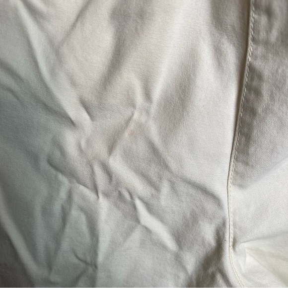 Talbots Wide Leg Cream Crop Chino Pants - Picture 3 of 7